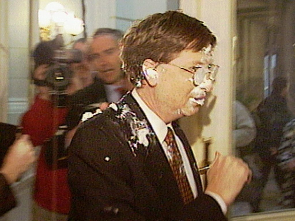 Old Clip: Bill Gates Gets Pie in the Face