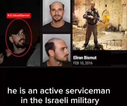 Illegal Israeli soldier (Eliran Bismut) without visa assaults pro-Palestinian protester on US soil at UCLA – suffers no repercussions for his actions.