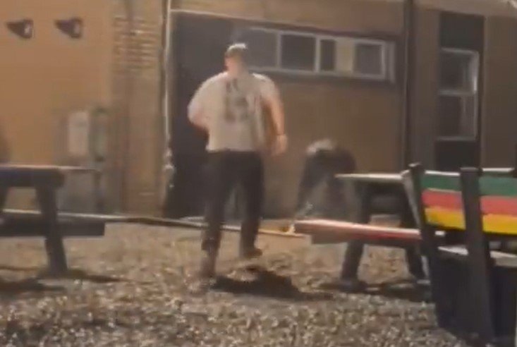 Man runs to assist woman who is almost raped by migrant in Ireland (will add more context later).