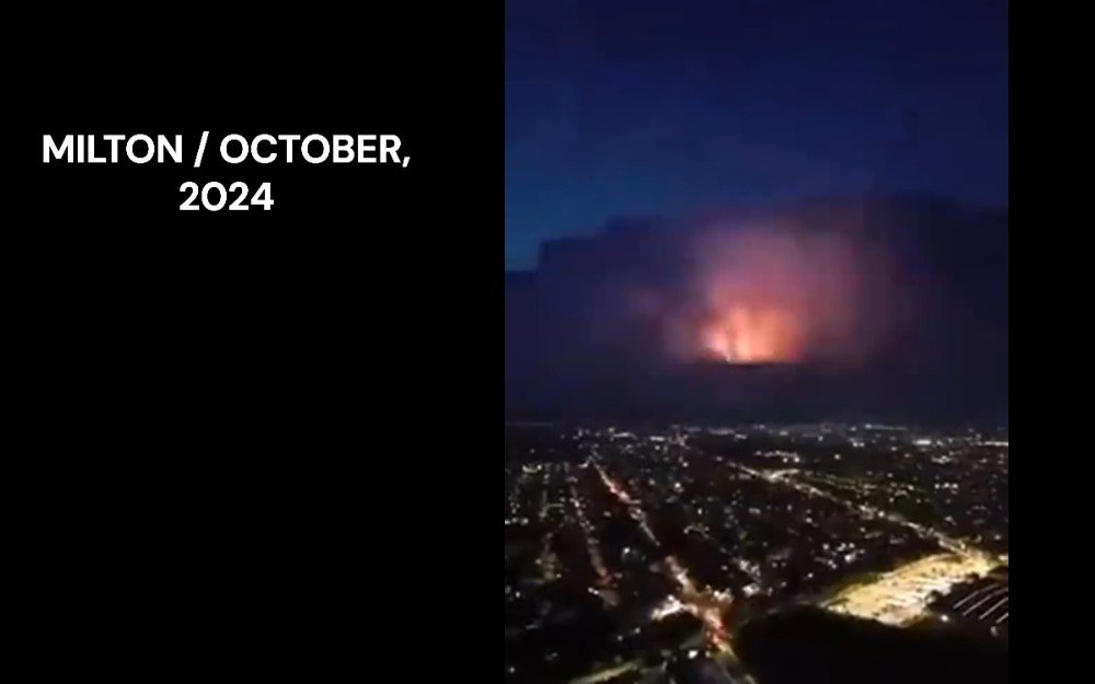 Hurricane Milton approaching Florida (October, 2024).