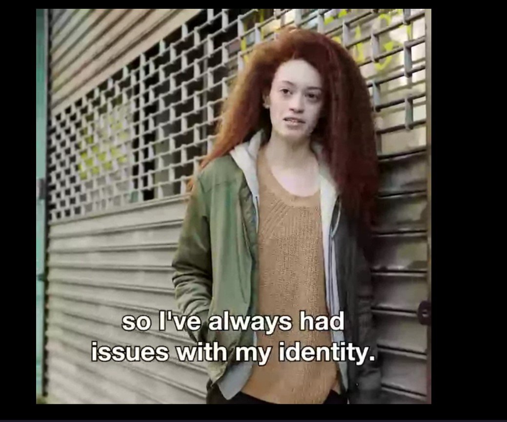 Black/white mixed-racial girl discusses the difficulties of not having a base identity.