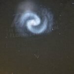 People from different countries of Europe reported a strange glowing spiral in the night sky.