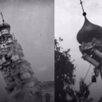 Bolshevik jews destroying Christian churches.